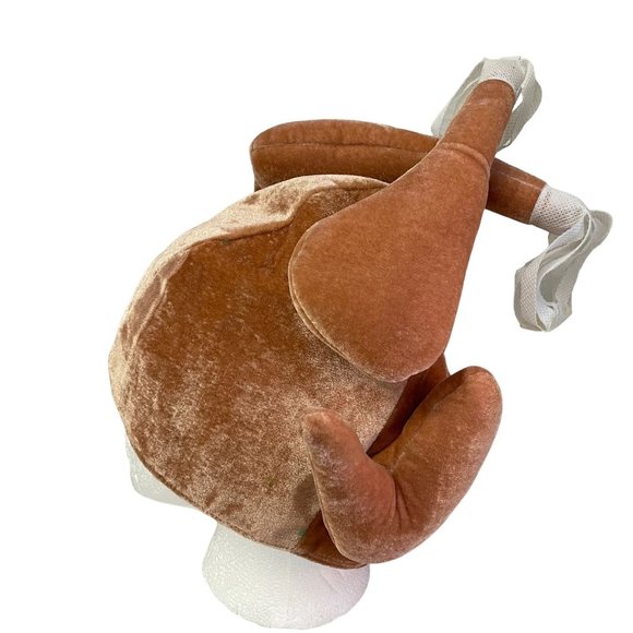TURKEY HAT Plush Thanksgiving Day Roasted Turkey Friendsgiving One Size - Picture 3 of 4